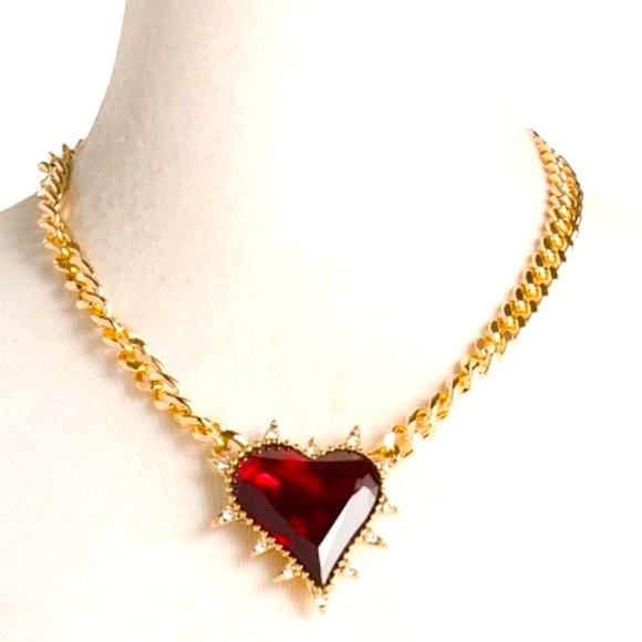 PRICE FIRM Betsey Johnson Halloween Spiked Heart Necklace - Picture 3 of 3